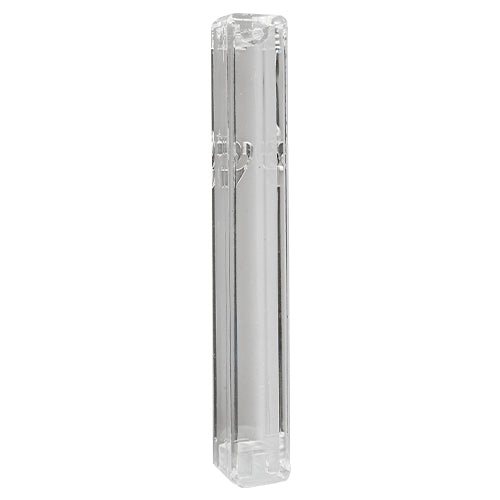 Mezuzah Case - Water proof plastic with Silver Accents 12cm