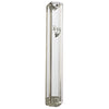 Mezuzah Case - Water proof, clear Plastic With Rubber Cork 15cm Silver Shin
