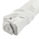 Mezuzah Case - Water proof white Twisted with Silver Shin 15cm