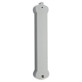 Mezuzah Case - Plastic Silver With Rubber Cork 12cm "Crown And Diamond"