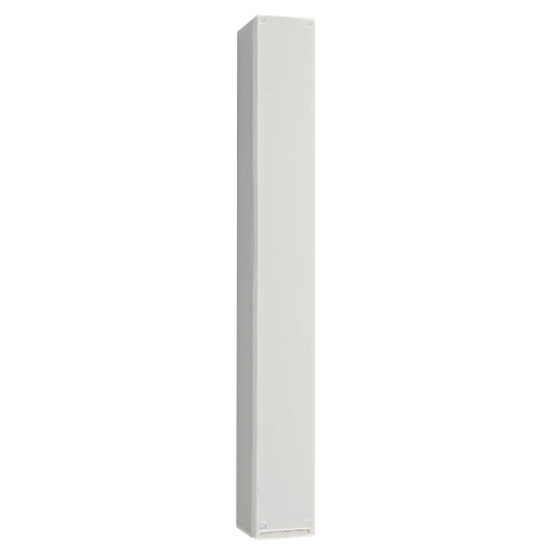 Mezuzah Case - Water proof white with Silver Shin 12cm Waterproof Plastic