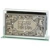 Matches Holder - Glass With Plaque "Candle Lighting" 12.5*8cm