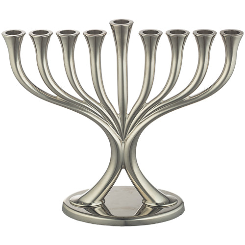 Chanukah Menorah - Metal 23*19cm Nickel