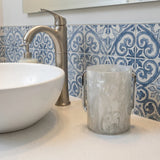 Washing Cup (Netilat Yadayim) - Lucite Clear marble 13cm