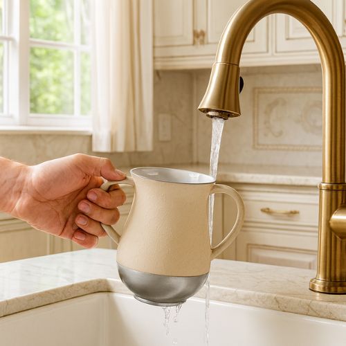 Washing Cup (Netilat Yadayim) - Elegant Aluminium 13cm