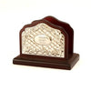 Bencher/serviettes Holder - Silver-Plated Wooden