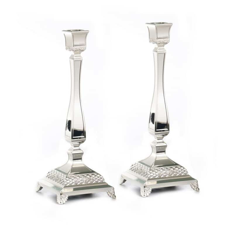 Candlesticks - Pair of Cushion 36cm Height