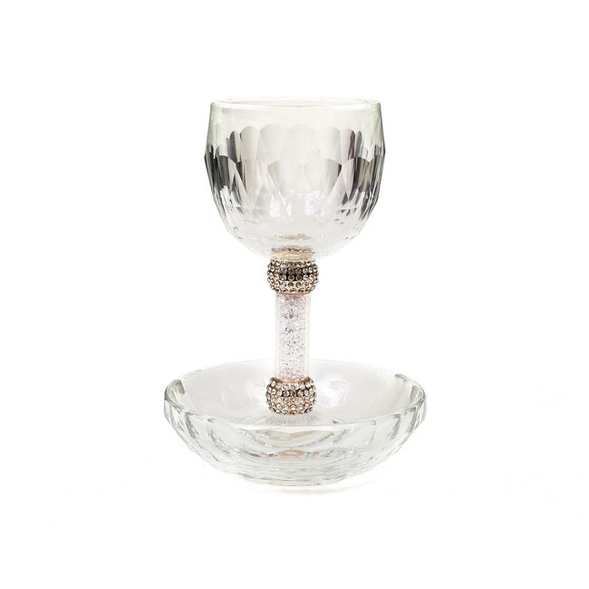 Kiddush Cup - Crystal Stone Ring Base