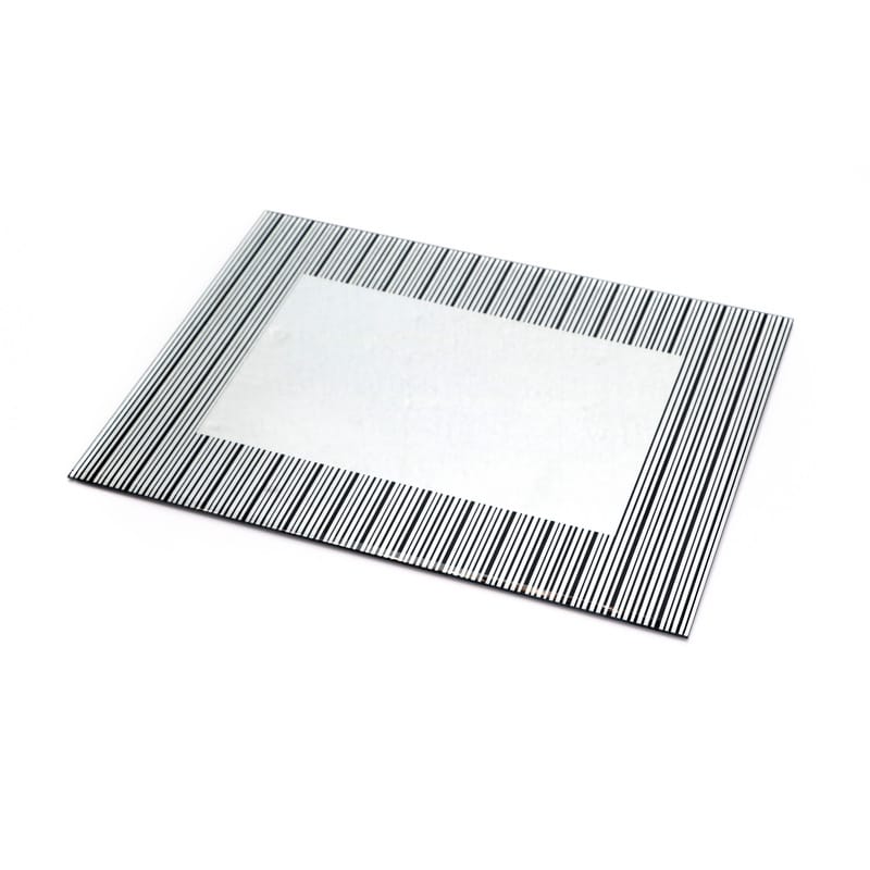 Candlesticks Tray - 40/30cm Black Mirror