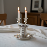 Kiddush Cup - Silver Plated & Plate