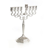Chanukah Menorah - Silver Plated Lacquer 27cm