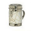 Tzedakah Box - White Gold Abstract