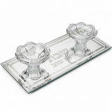 Angled view of candlesticks