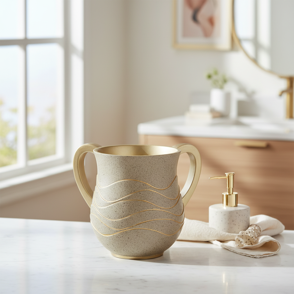 Beige Washing Cup - Lifestyle Setting