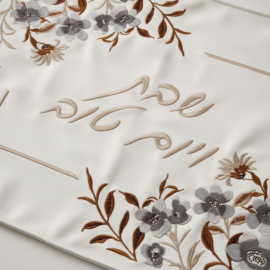Challah cover detail shot