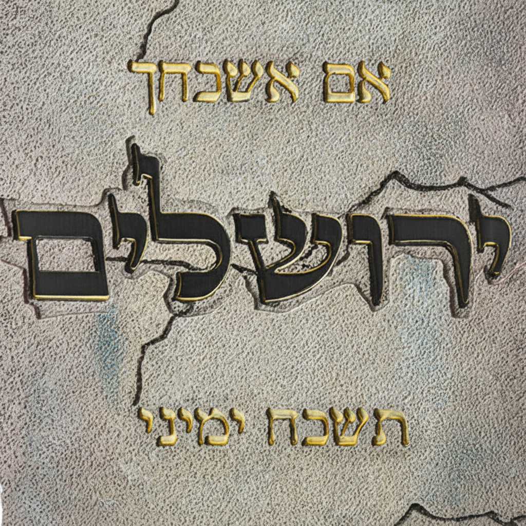 Close-up detail of Hebrew text