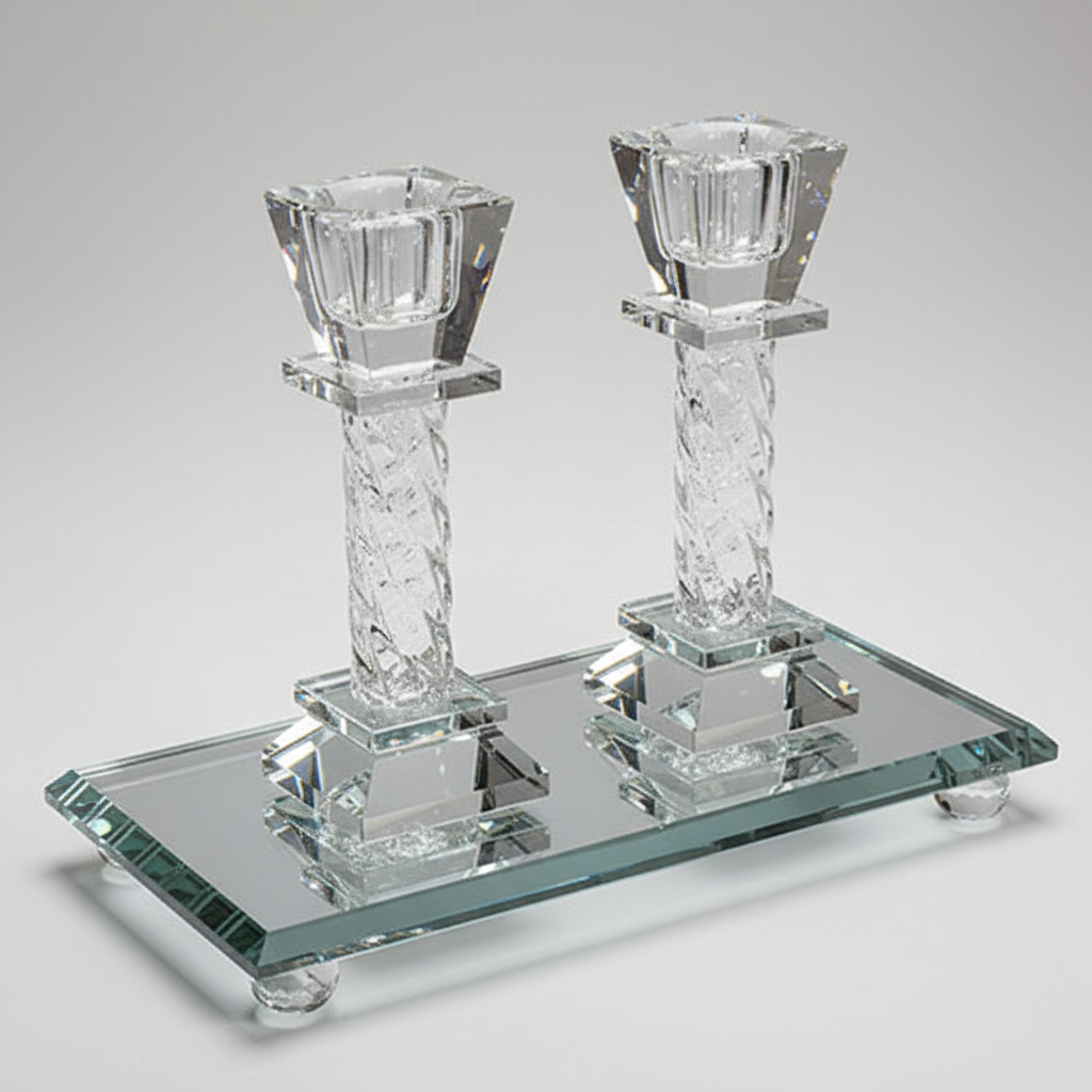 Crystal Candlesticks Detail Shot