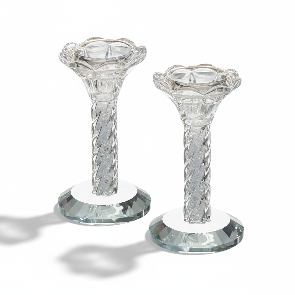 Crystal candlesticks detail