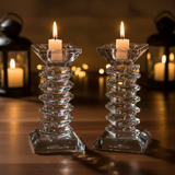 Crystal Candlesticks Light Refraction Detail