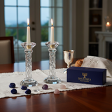Crystal Candlesticks - Shabbat Table Setting