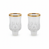 Crystal Glass Candle Cups White Front