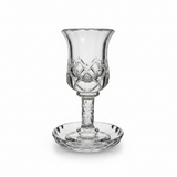 Crystal Kiddush Cup White Front