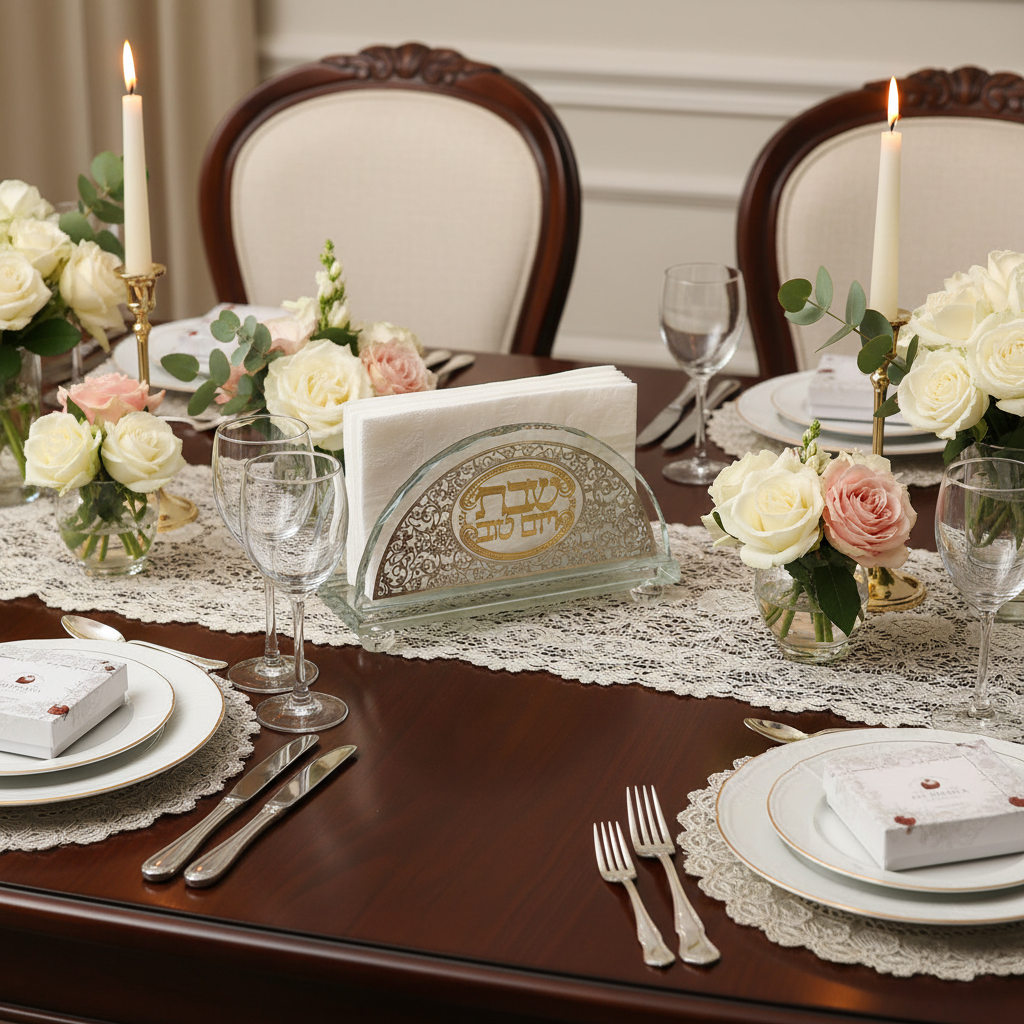 Crystal napkin holder lifestyle scene