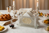 Crystal Napkin Holder on Shabbat Table - Lifestyle Image