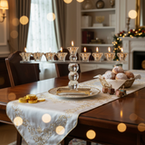 Elegant dining table Chanukah celebration