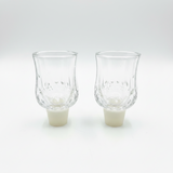 Candlesticks - Pair of 50ml Glass Oil with Silicone Cushion