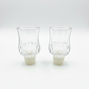Candlesticks - Pair of 50ml Glass Oil with Silicone Cushion