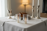 Glass Oil Cups Shabbat Table