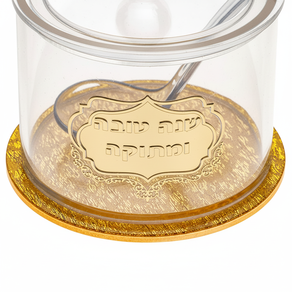 Gold Base and Hebrew Detail
