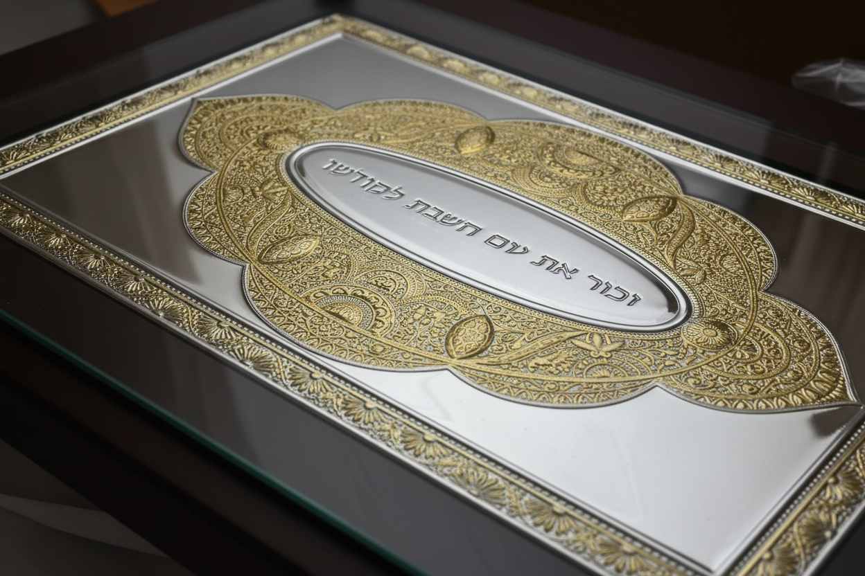 Gold Challah Board Detail