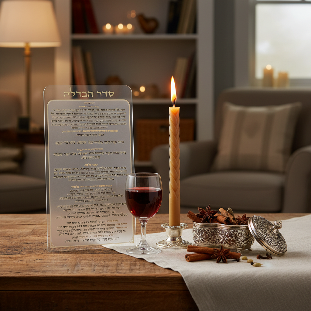 Havdalah Bencher with Candle and Spice Box