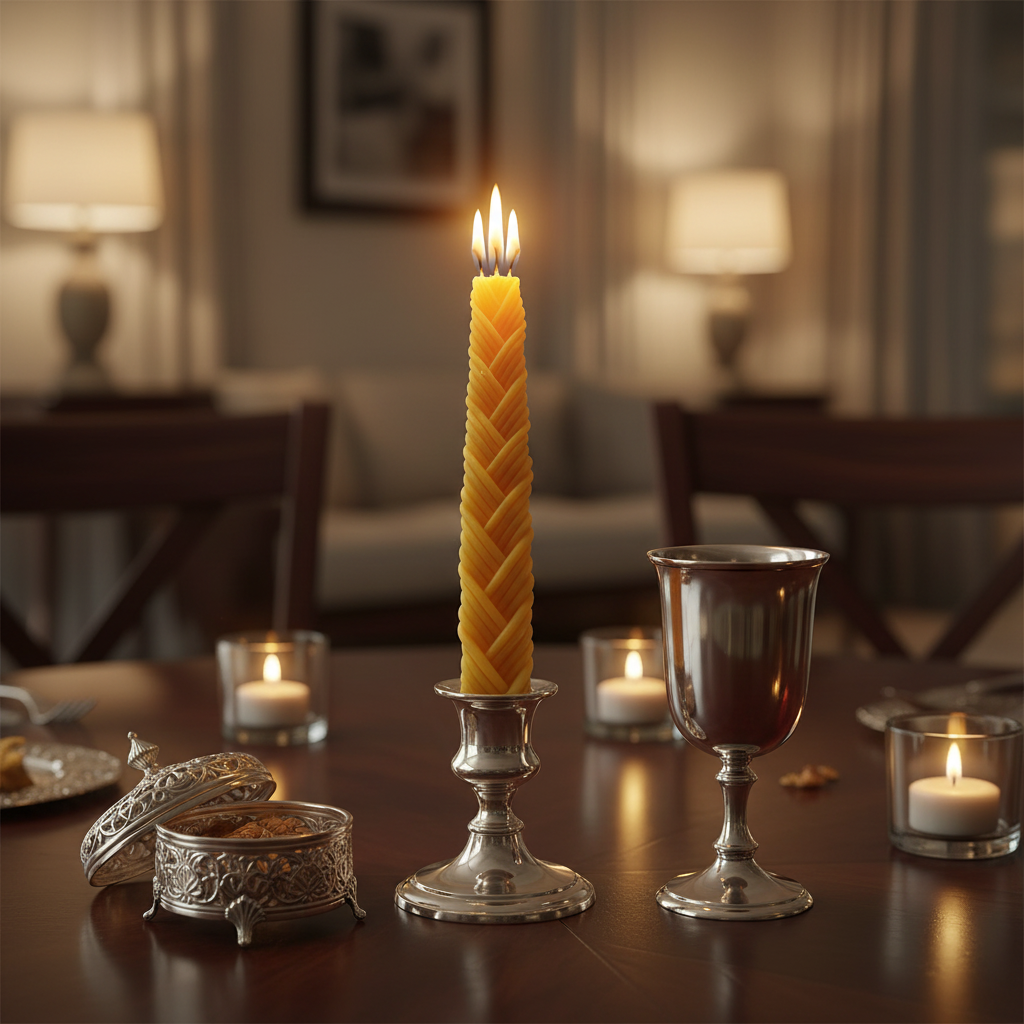 Havdalah Candle with Ceremony Items