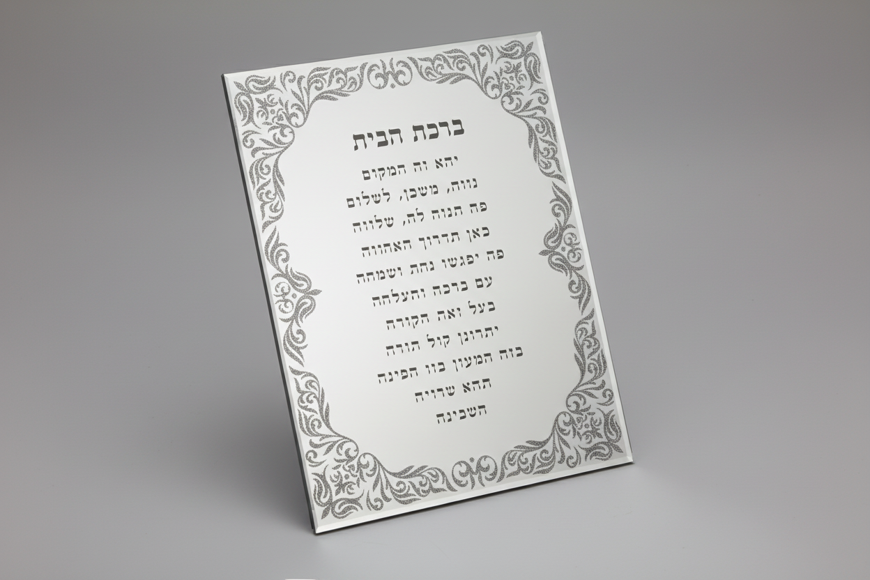 Home Blessing Mirror gray background