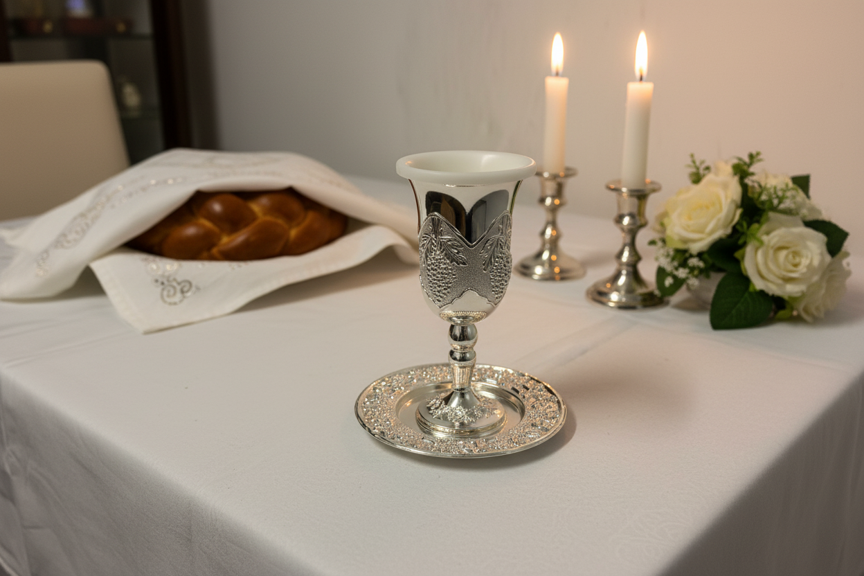 Kiddush Cup Shabbat Table