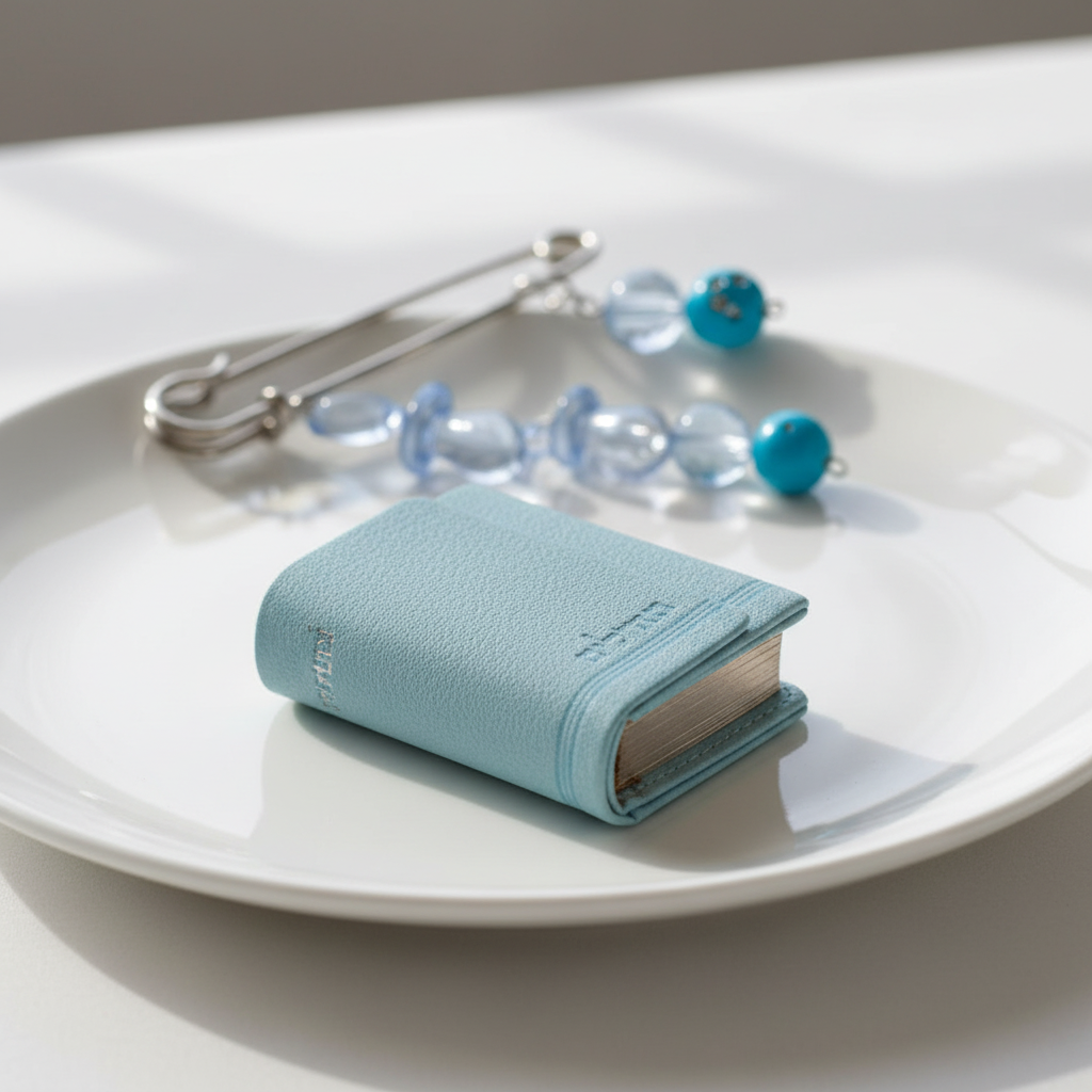 Light Blue Leatherette Binding Lifestyle Image