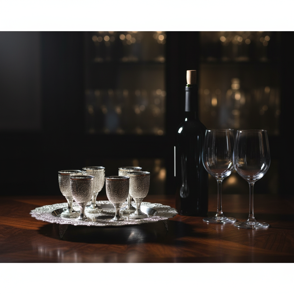 Luxurious product shot with wine