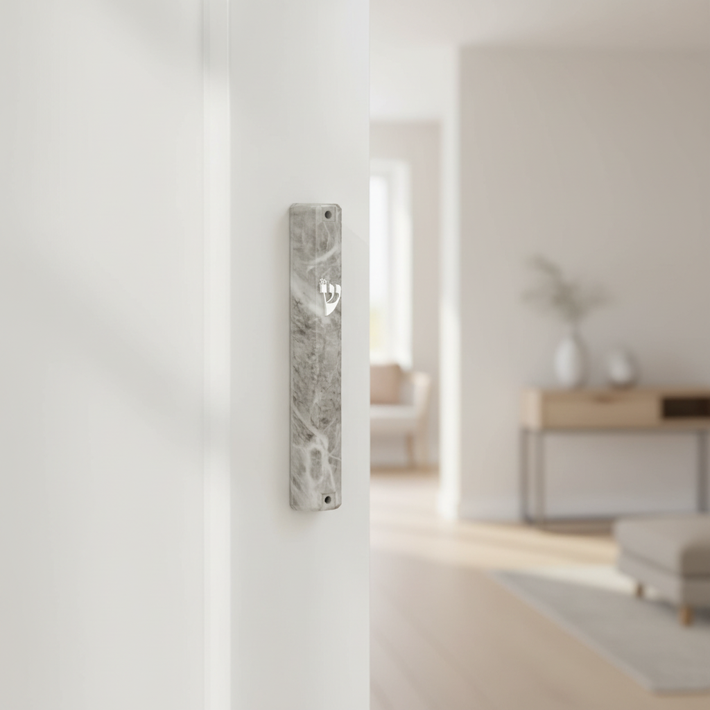 Marble Mezuzah on Doorframe