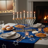 Menorah on festive table