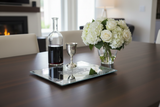 Mirror tray as elegant centerpiece
