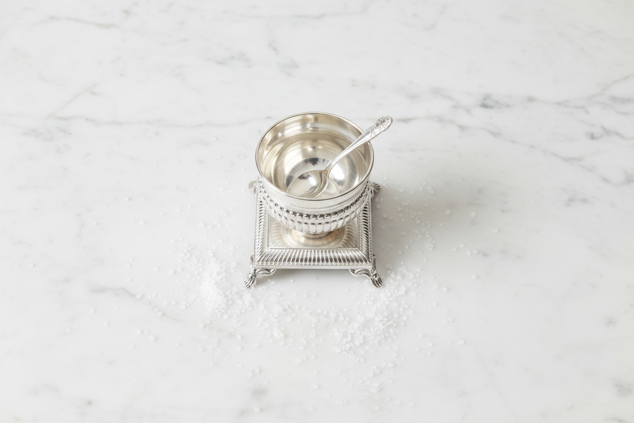 Open Salt Marble Flat Lay