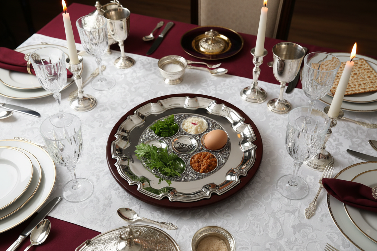 Passover Bowl with Symbolic Foods