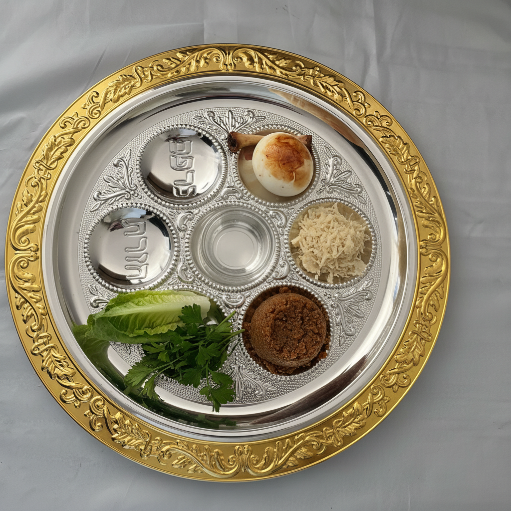 Seder Plate with Seder Items