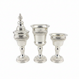 Silver Havdalah Set White Front
