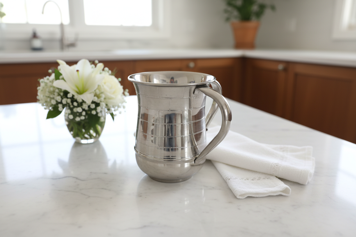 Silver Kotel Cup Marble Kitchen Table