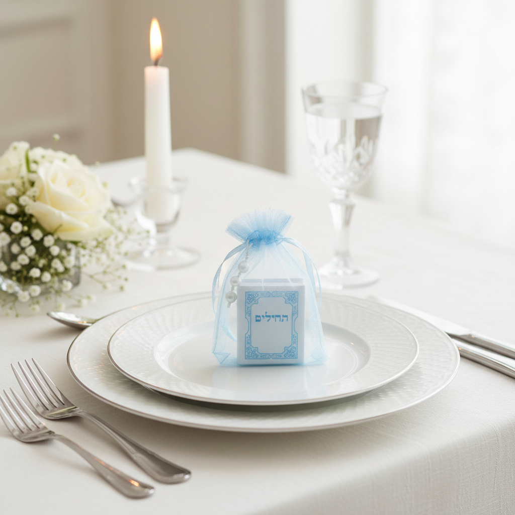 Tehillim book on elegant table setting