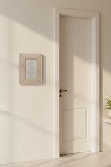 Wall-mounted Hebrew blessing frame with accurate proportions